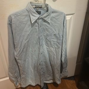 Preswick & Moore Men's Light Blue Regular Fit Casual Button-Down 15.5 (34 -35)